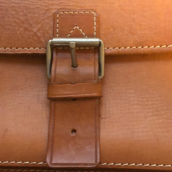 Vint belting saddle natural leather Messenger bag